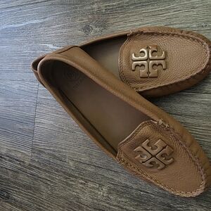 Tory Burch Brown Leather Loafers